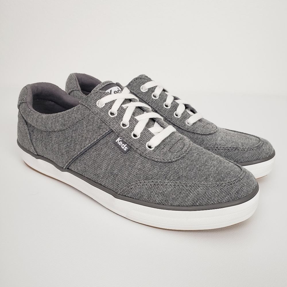 Keds NEW Courty II Sneakers Size 9.5 Gray Preppy Minimalist Casual NWOT